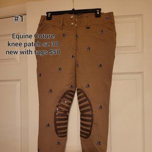 Equine couture sail boat riding breeches